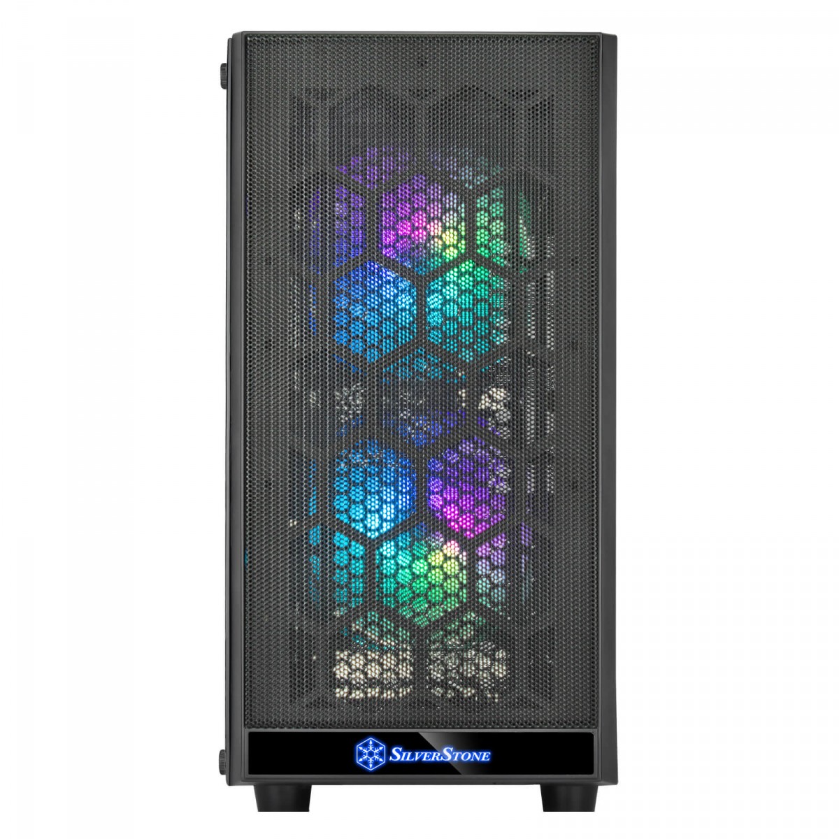 Gabinete Gamer SilverStone PS15 Pro, Mini Tower, Vidro Temperado, Black, Sem fonte, Com 3 Fans, SST-PS15B-PRO