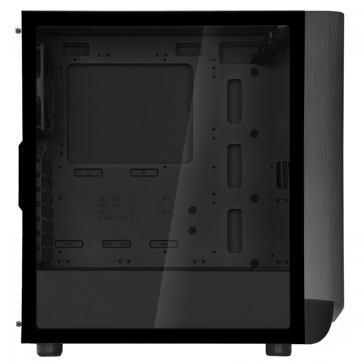 Gabinete Gamer SilverStone Seta A1, Mid Tower, Vidro Temperado, Black, Sem fonte, Com 3 Fans, SST-SEA1TB-G