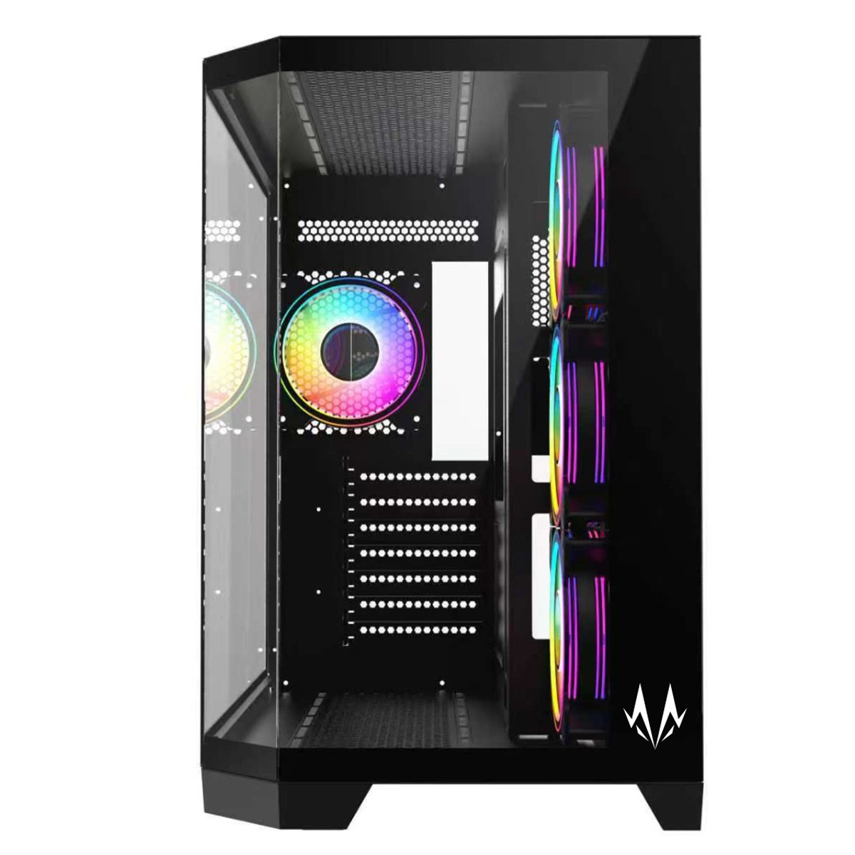 Gabinete Gamer Spectrum FLUX 900, Mid Tower, Vidro Temperado, ATX, Com 10 Fans, Sem Fonte, Preto, SM-CS-FLX90FAB10F