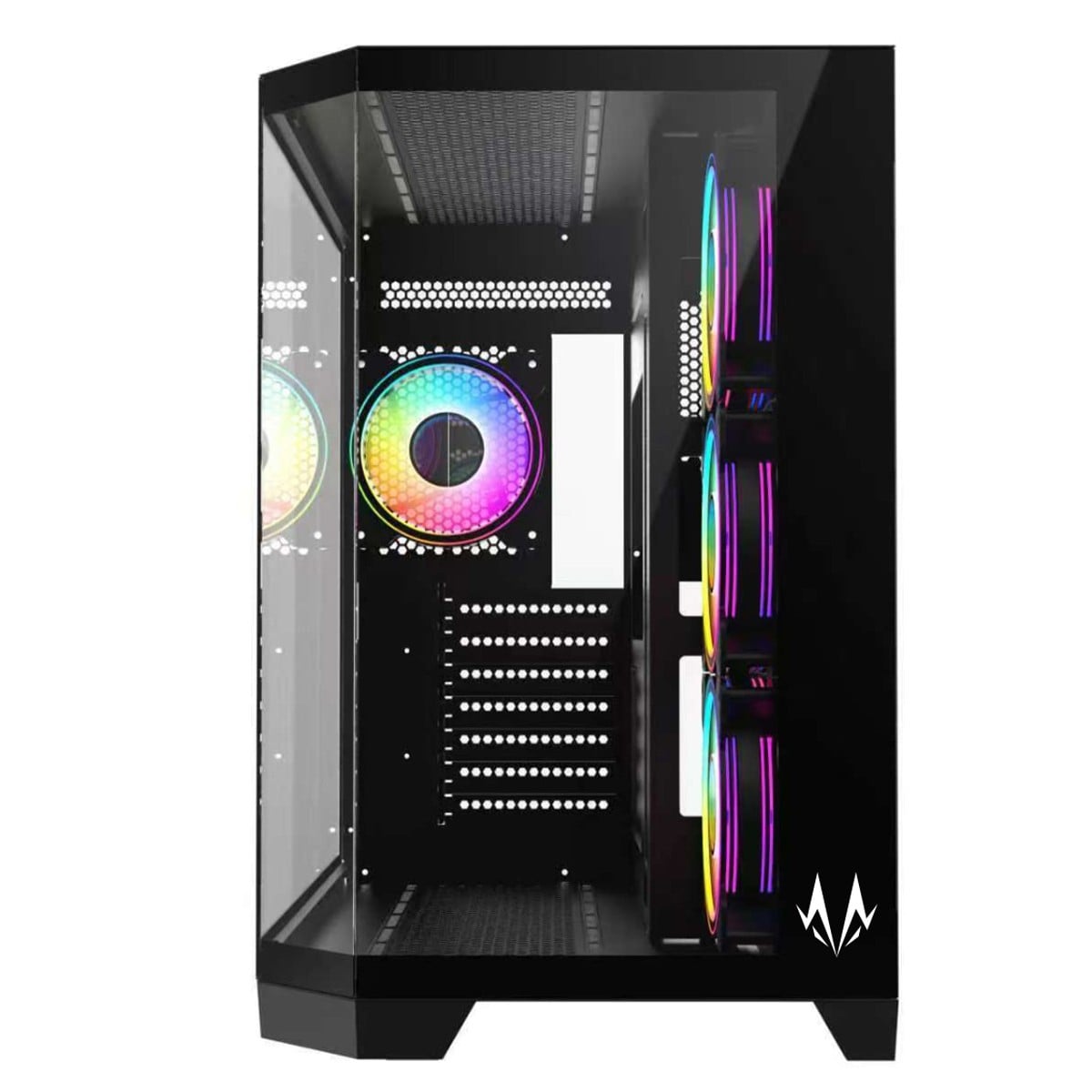 Gabinete Gamer Spectrum FLUX 900, Mid Tower, Vidro Temperado, ATX, Sem Fans, Sem Fonte, Preto, SM-CS-FLX90FABSF