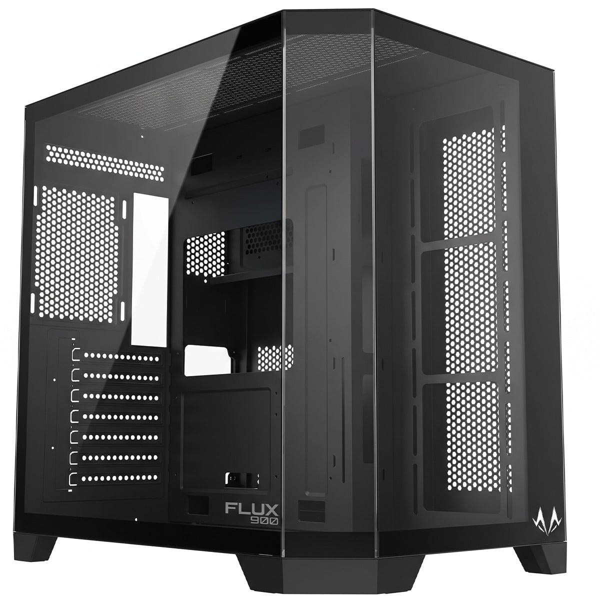 Gabinete Gamer Spectrum FLUX 900, Mid Tower, Vidro Temperado, ATX, Sem Fans, Sem Fonte, Preto, SM-CS-FLX90FABSF
