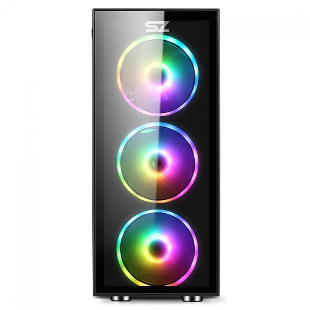 Gabinete Gamer Storm-Z Daring, Mid Tower, Vidro Temperado, EATX, Sem Fans, Preto, GABSZDARINGCCLR