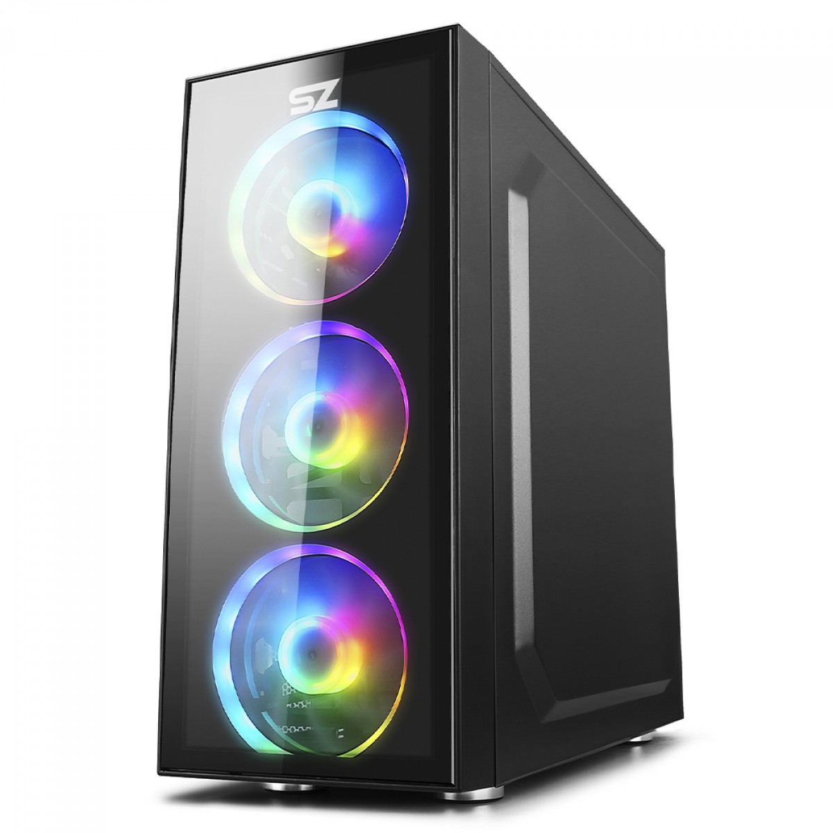 Gabinete Gamer Storm-Z Daring, Mid Tower, Vidro Temperado, EATX, Sem Fans, Preto, GABSZDARINGCCLR