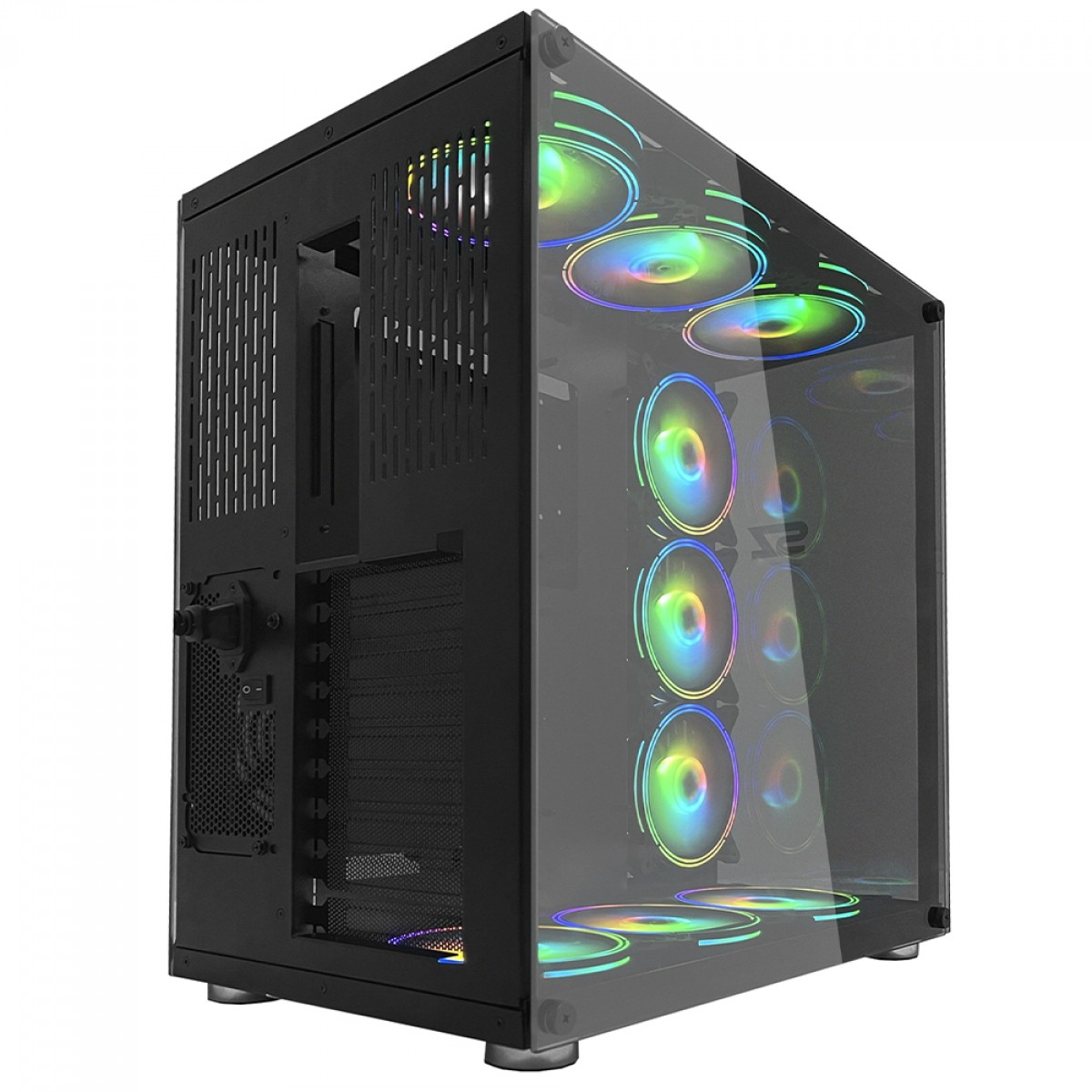 Gabinete Gamer Storm-Z Pure, Mid Tower, Vidro Temperado, E-ATX, Black, Sem Fonte, Sem Fan, GABSZPURE