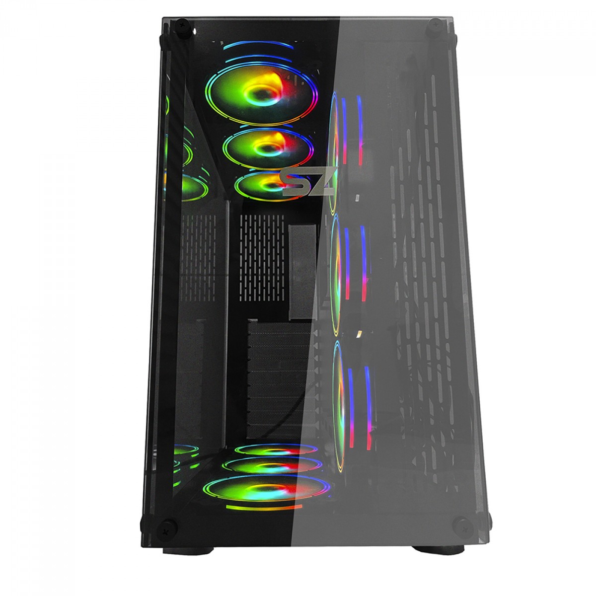 Gabinete Gamer Storm-Z Pure, Mid Tower, Vidro Temperado, E-ATX, Black, Sem Fonte, Sem Fan, GABSZPURE