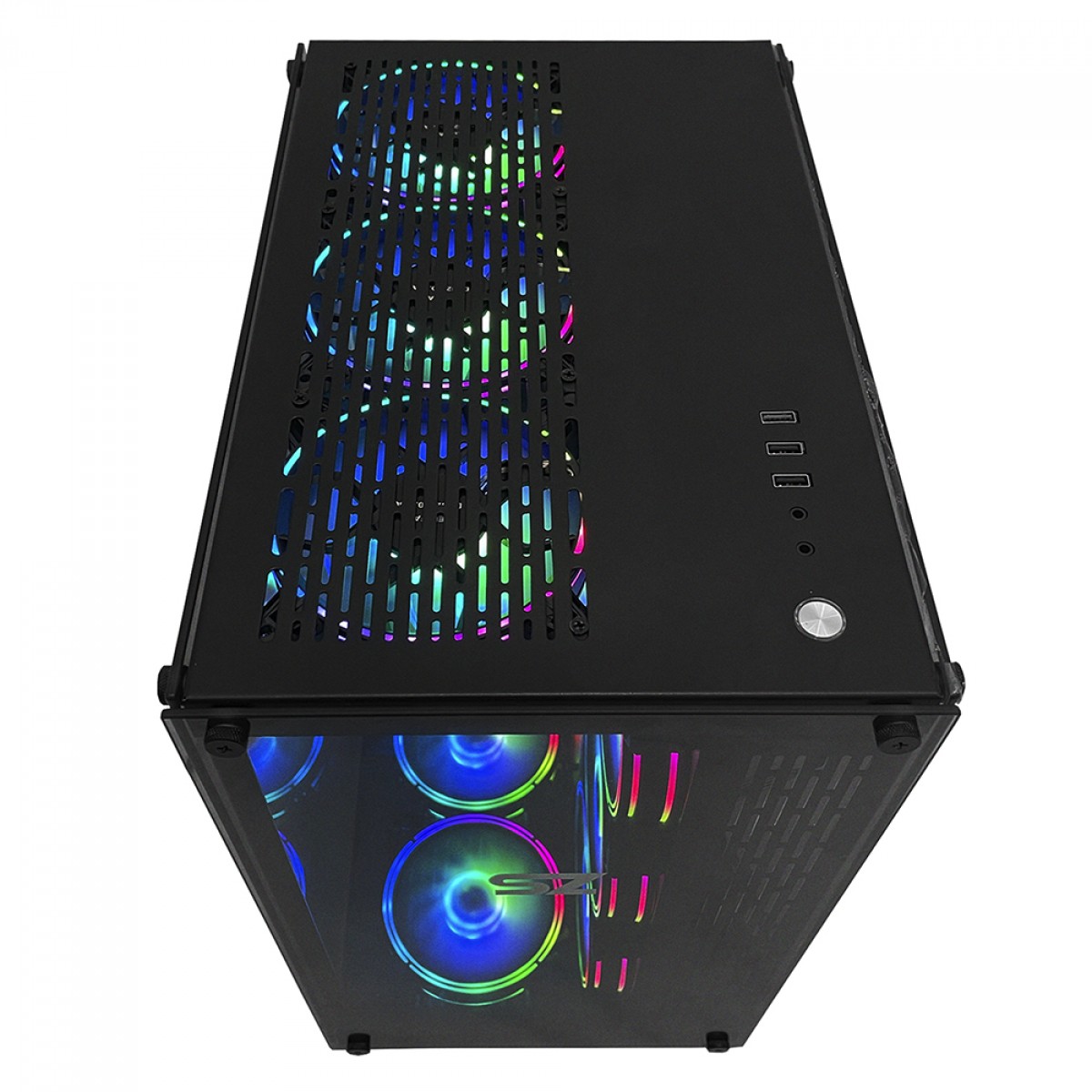 Gabinete Gamer Storm-Z Pure, Mid Tower, Vidro Temperado, E-ATX, Black, Sem Fonte, Sem Fan, GABSZPURE