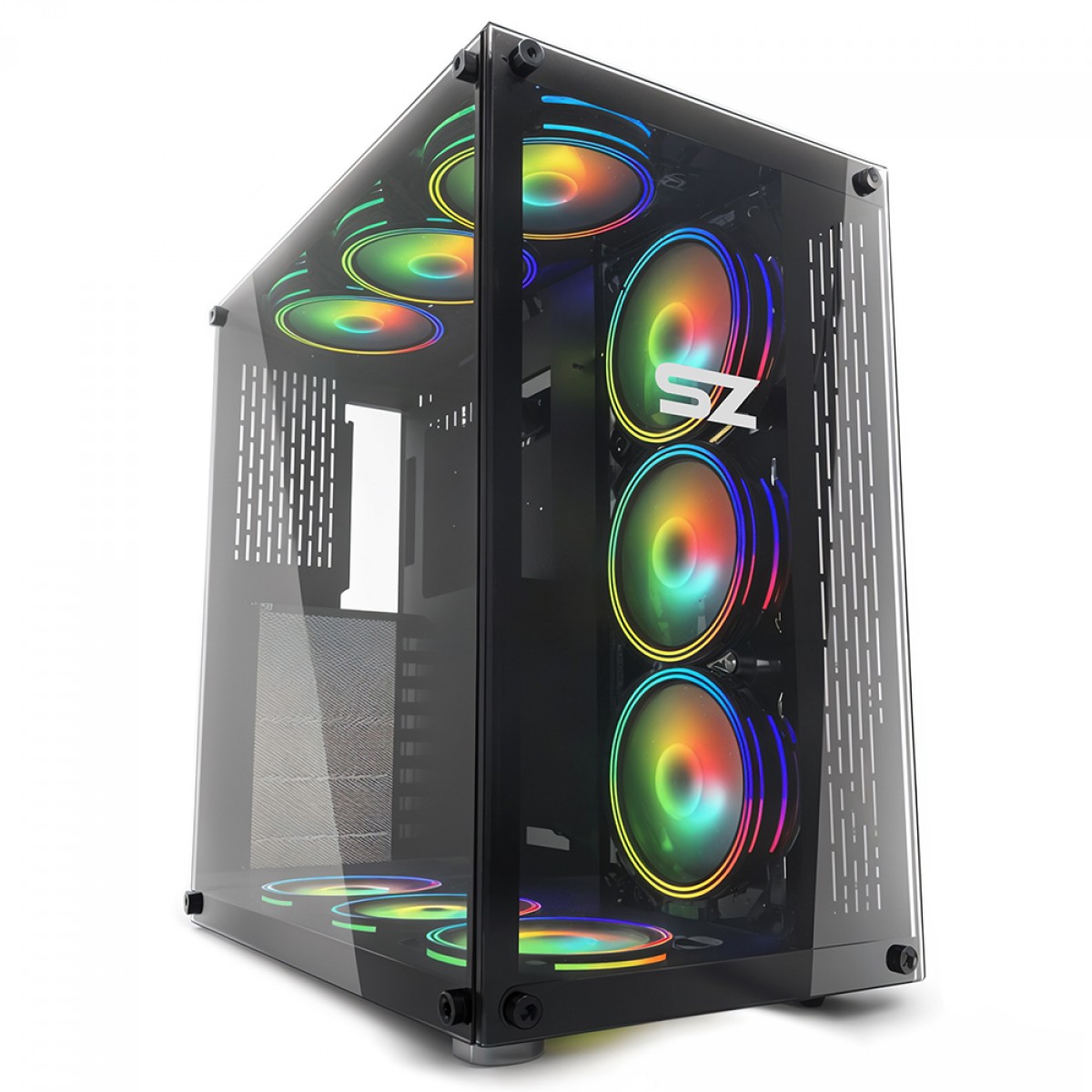 Gabinete Gamer Storm-Z Pure, Mid Tower, Vidro Temperado, E-ATX, Black, Sem Fonte, Sem Fan, GABSZPURE