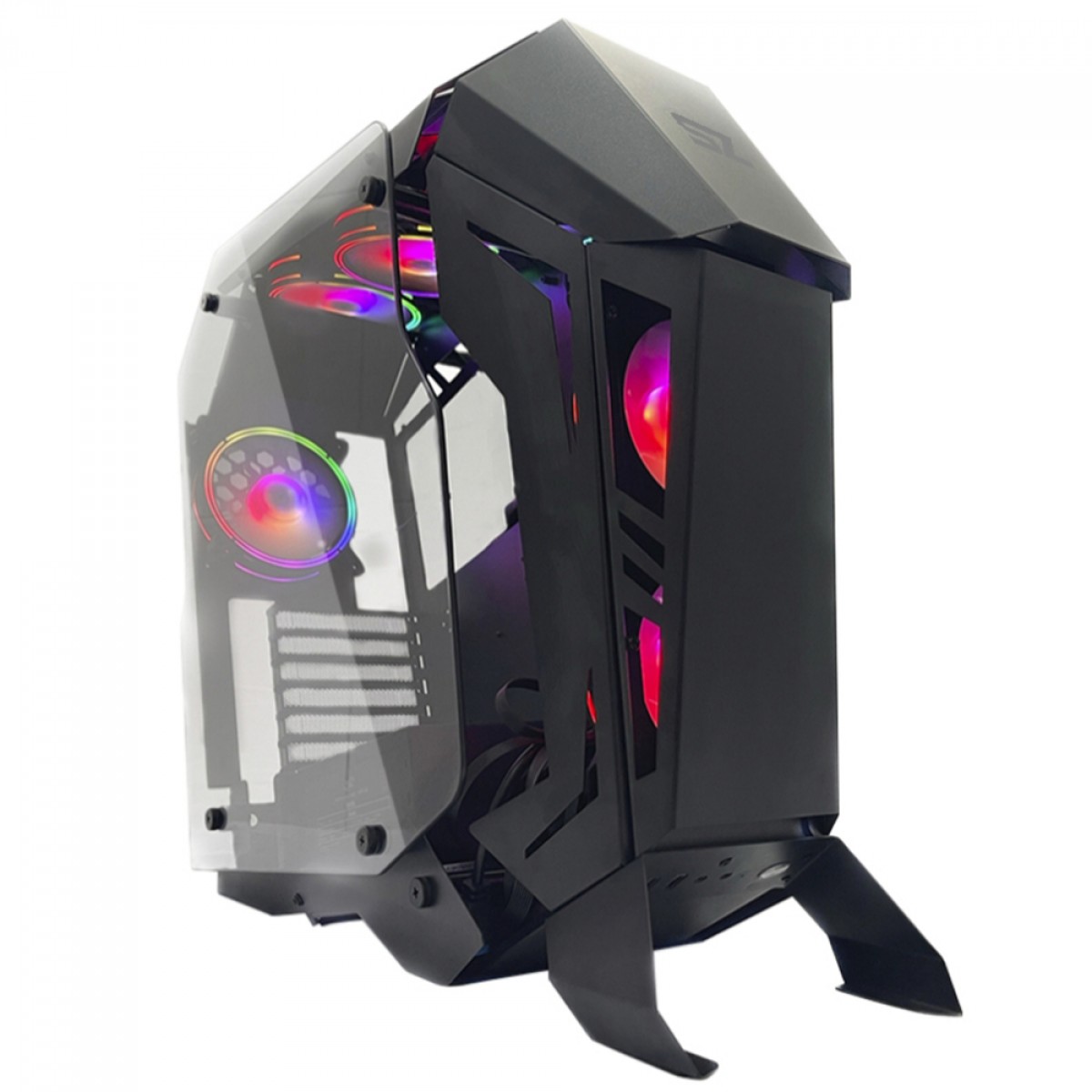 Gabinete Gamer Storm-Z Sharp, Mid Tower, Vidro Temperado, E-ATX, Black, Sem Fonte, Sem Fan, GABSZSHARP