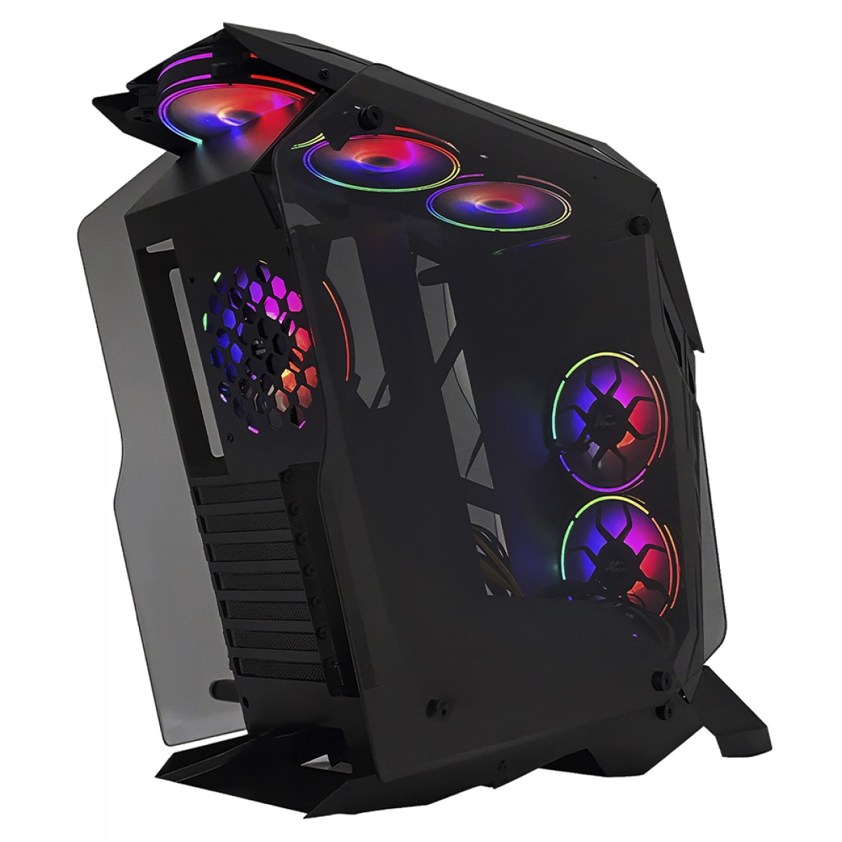 Gabinete Gamer Storm-Z Sharp, Mid Tower, Vidro Temperado, E-ATX, Black, Sem Fonte, Sem Fan, GABSZSHARP