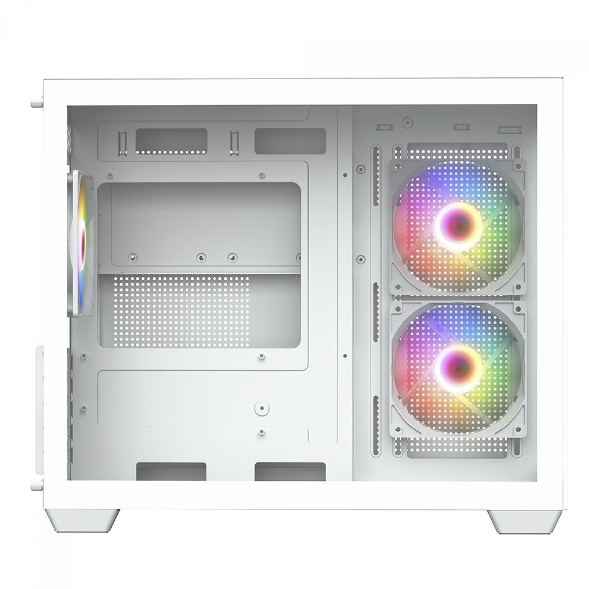 Gabinete Gamer SuperFrame Box, Mid Tower, Vidro Temperado, M-ATX, White, Sem Fonte, Sem Fan