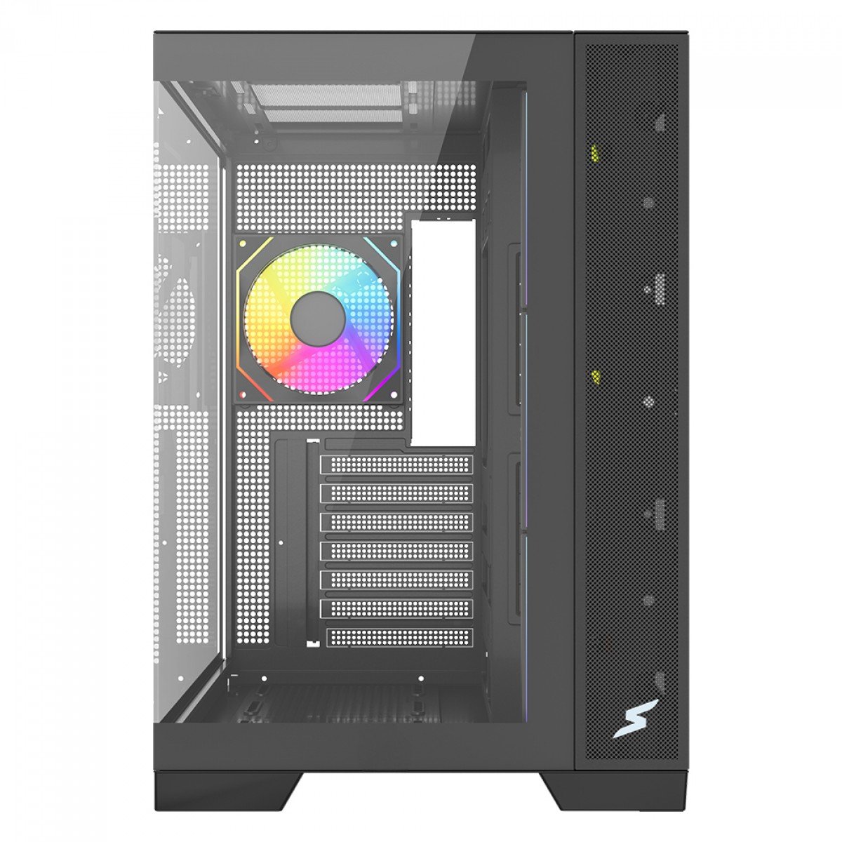 Gabinete Gamer SuperFrame Drakor, Mid Tower, Vidro Temperado, ATX, Com 4 Fans ARGB, Preto, SF-CS-DKMAB4F