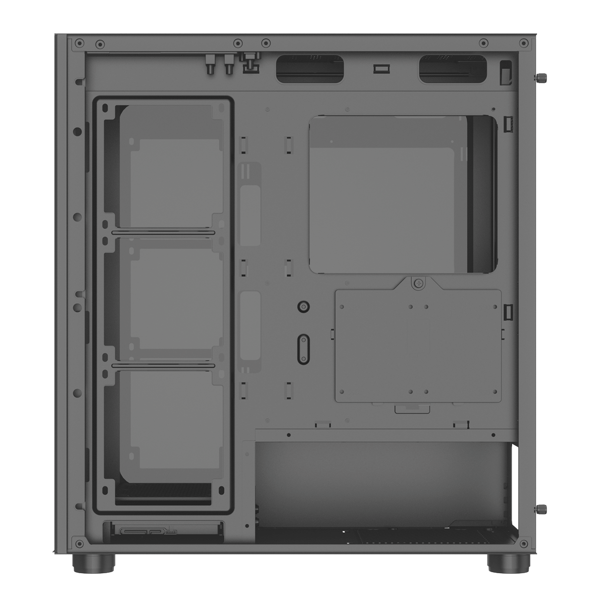 Gabinete Gamer SuperFrame Glass, Mid Tower, RGB, Vidro Temperado, ATX, Black, Sem Fonte, Sem Fans
