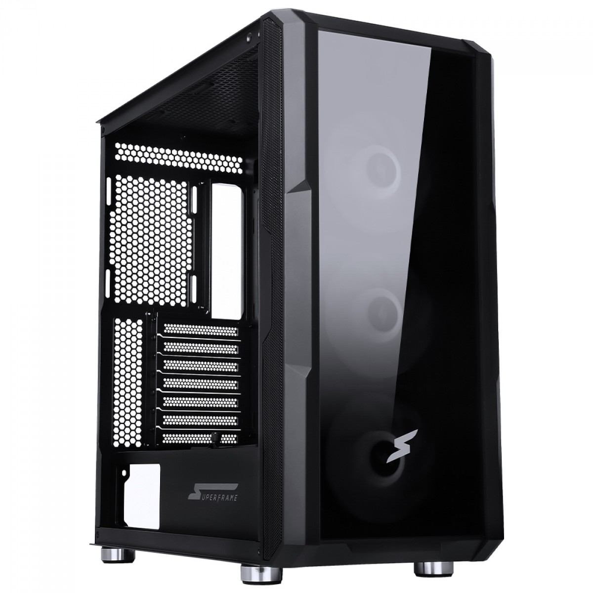 Gabinete Gamer SuperFrame Hazy, Mid Tower, RGB, Vidro Temperado, E-ATX ...