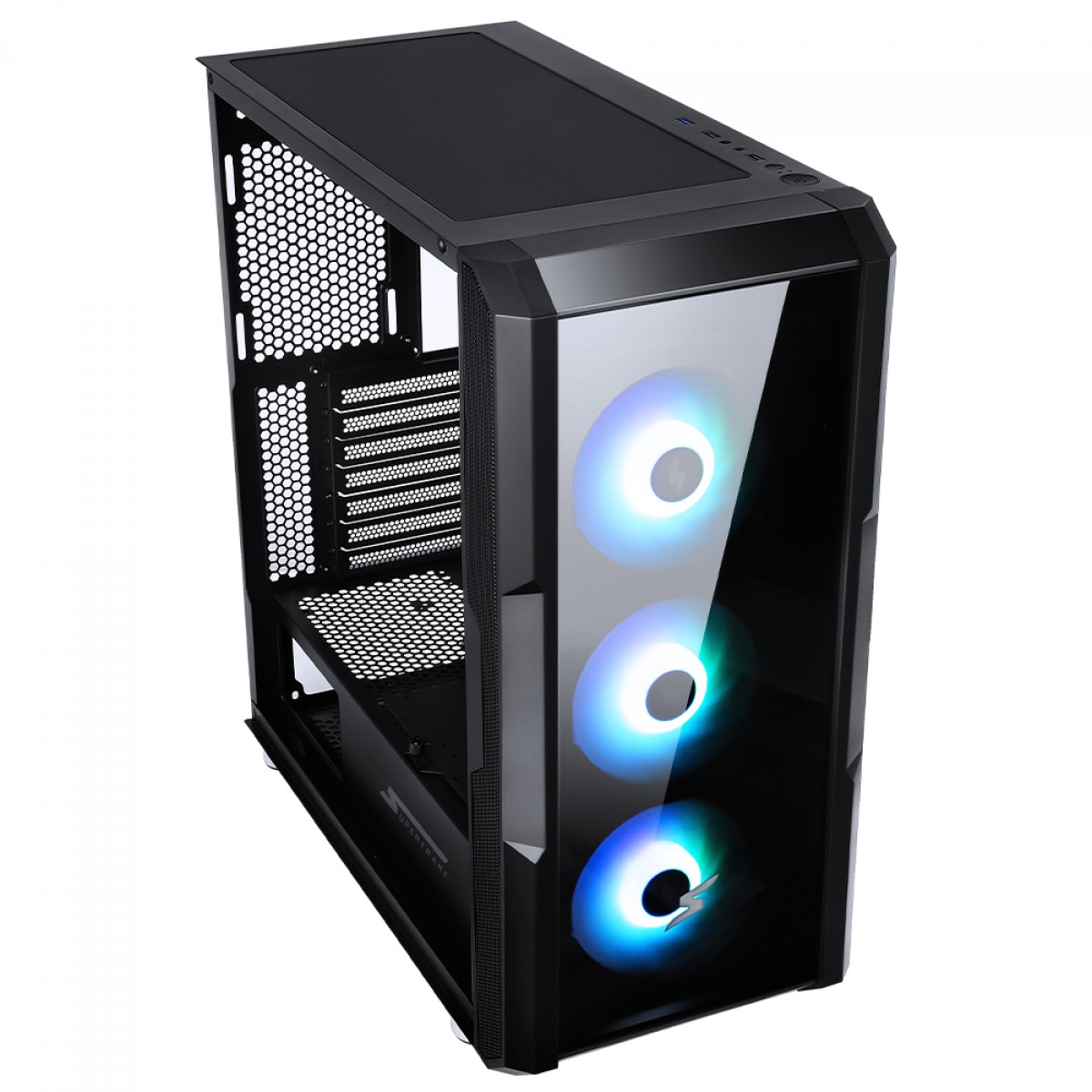 Gabinete Gamer SuperFrame Hazy, Mid Tower, RGB, Vidro Temperado, E-ATX ...