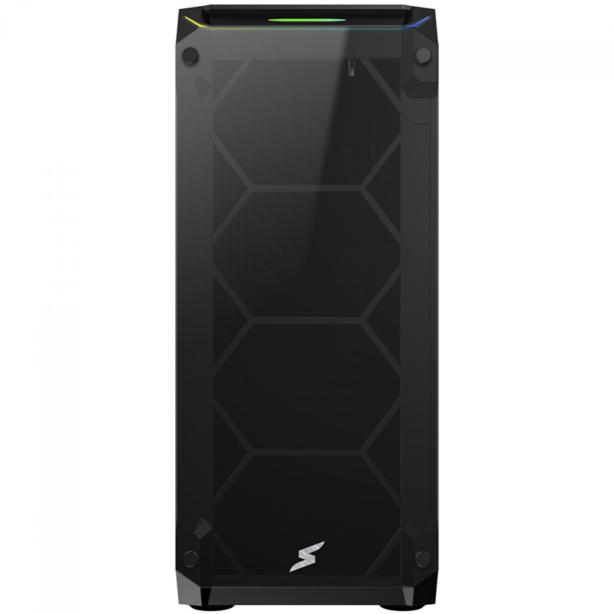 Gabinete Gamer SuperFrame Hércules, Full Tower, RGB, Vidro Temperado, E-ATX, Black, Sem Fonte, Sem Fan