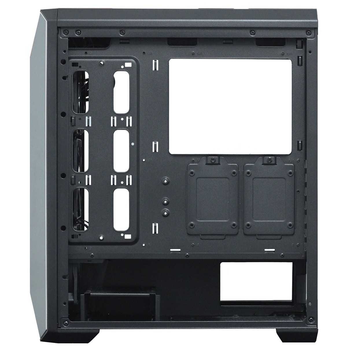 Gabinete Gamer SuperFrame Lion, Mid Tower, RGB, Vidro Temperado, ATX, Black, Sem Fonte, Com 3 Fans