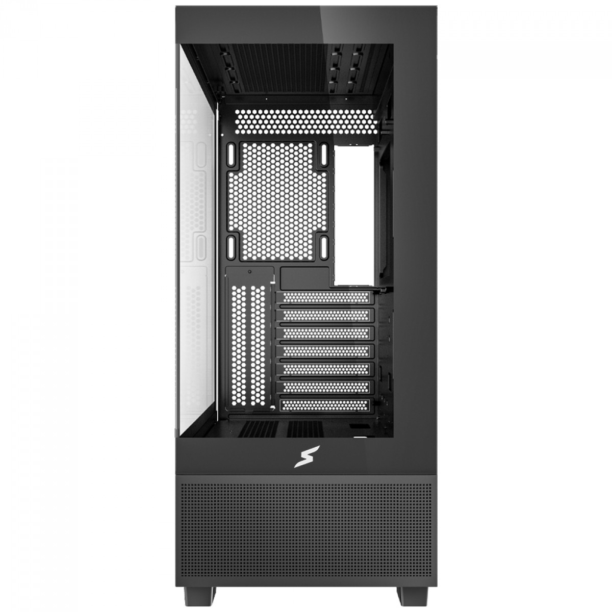 Gabinete Gamer SuperFrame Nebula, Mid Tower, Vidro Temperado, E-ATX, Com 3 Fans ARGB, Preto, SF-CS-NBMAB3F