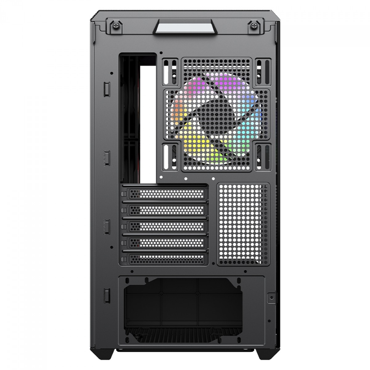 Gabinete Gamer SuperFrame Ragnarok, Mid Tower, Vidro Temperado, M-ATX, Black, Sem Fonte, Com 4 Fans