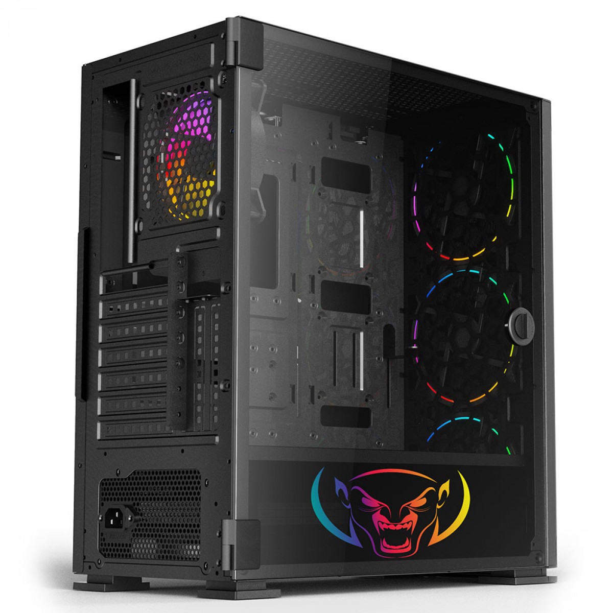 Gabinete Gamer SuperFrame Vamp, Mid Tower, Vidro Temperado, ATX, Black ...