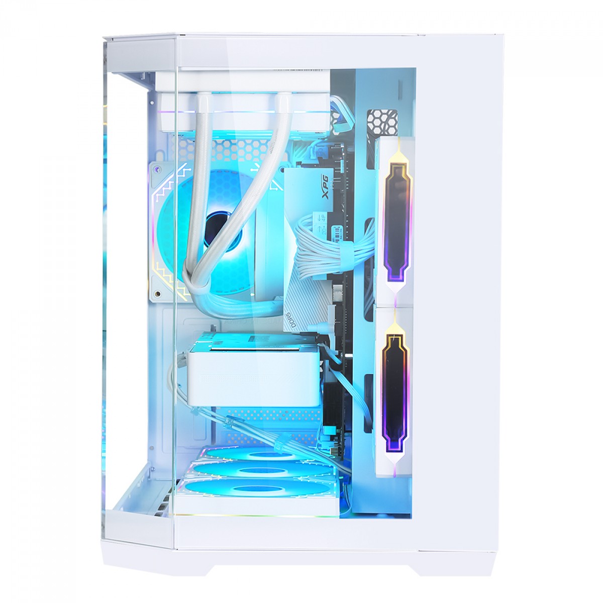 Gabinete Gamer SuperFrame Void, Mid Tower, Vidro Temperado, M-ATX, White, Sem Fonte, Com 3 Fans, SF-CS-VDMAW3F