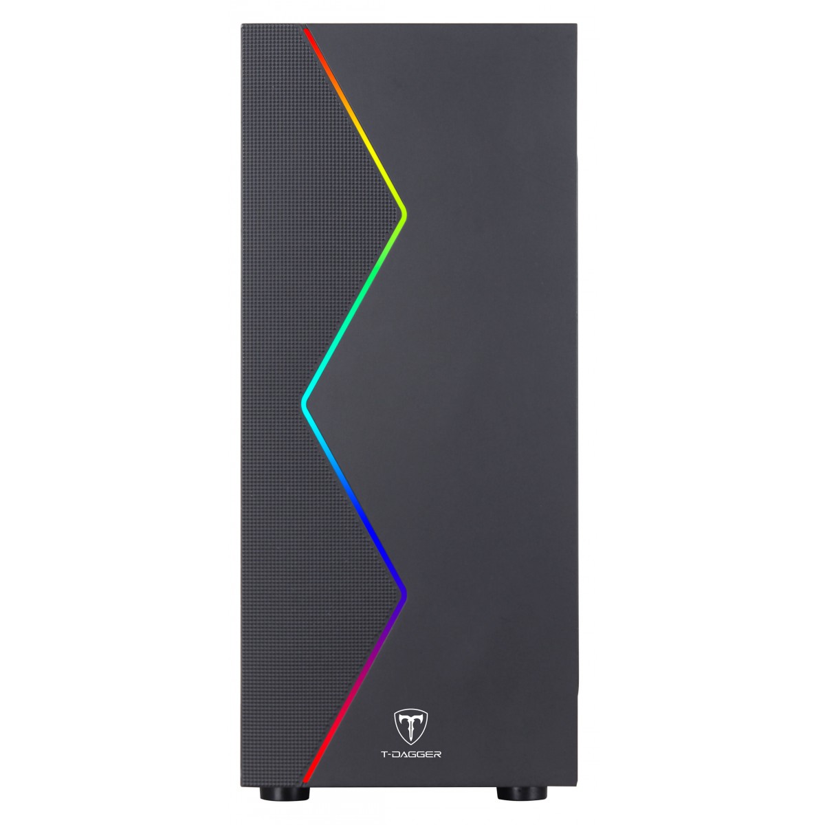 Gabinete Gamer T-Dagger P03B, Mid Tower, RGB, Black, ATX, Sem Fonte, Sem Fan, TGC-P03B