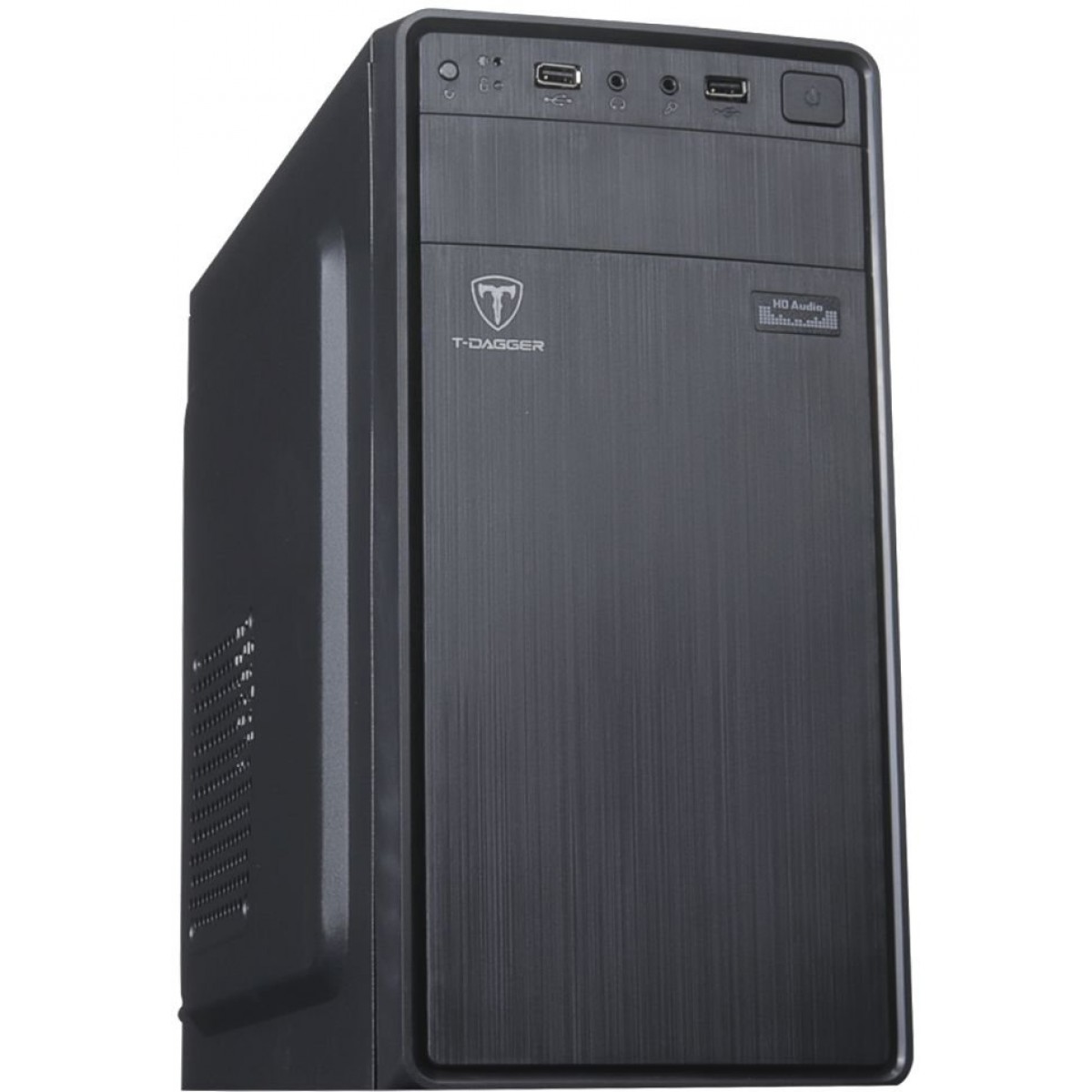 Gabinete Gamer T-Dagger Riven, Mini Tower, Black, Com Fonte, Sem Fan, T-TGC210