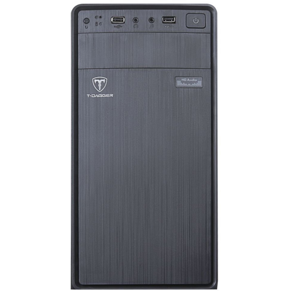 Gabinete Gamer T-Dagger Riven, Mini Tower, Black, Com Fonte, Sem Fan, T-TGC210