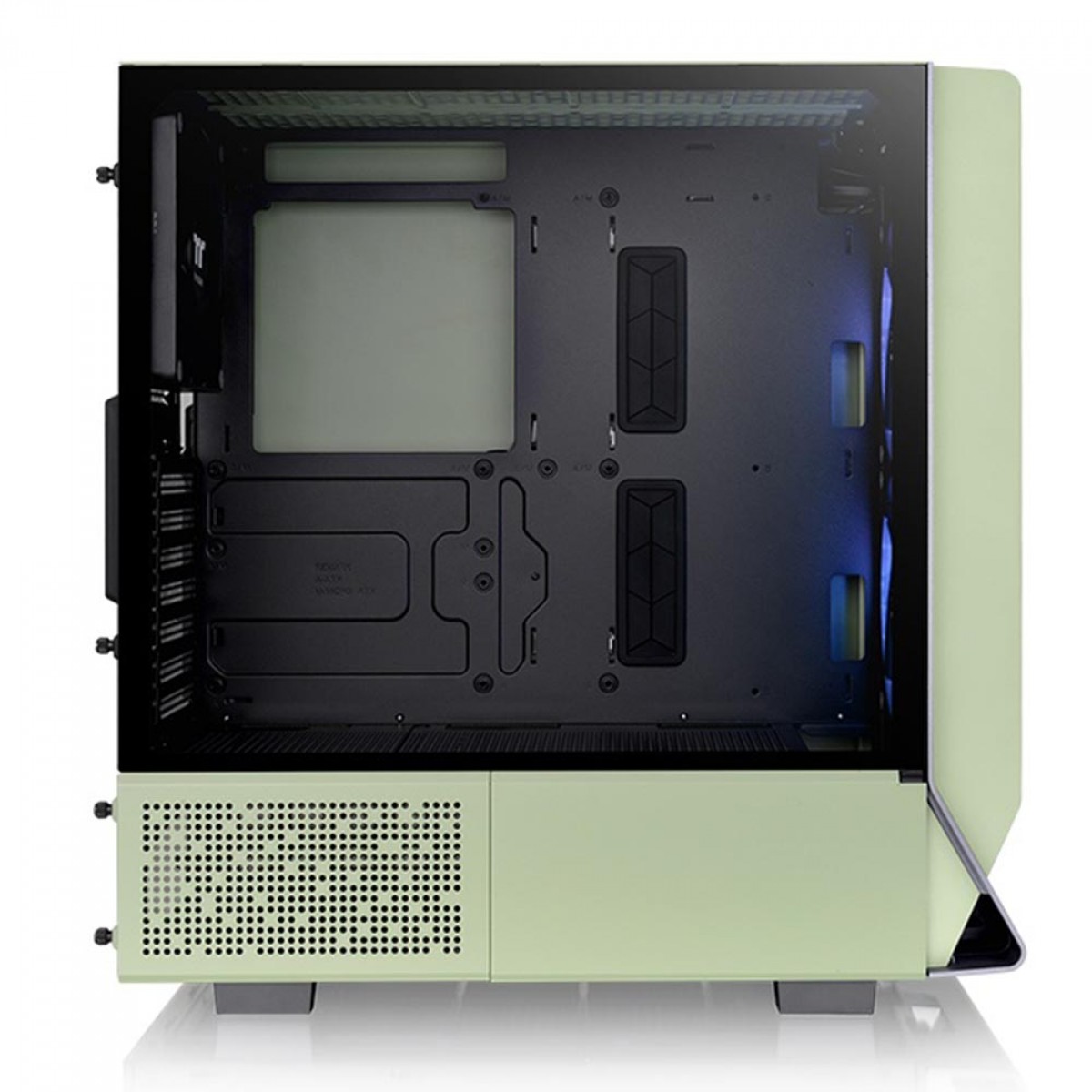 Gabinete Gamer Thermaltake Ceres 300 TG ARGB Matcha Green, Mid Tower, Vidro Temperado, E-ATX, Sem Fonte, Com 3 Fans, CA-1Y2-00MEWN-00