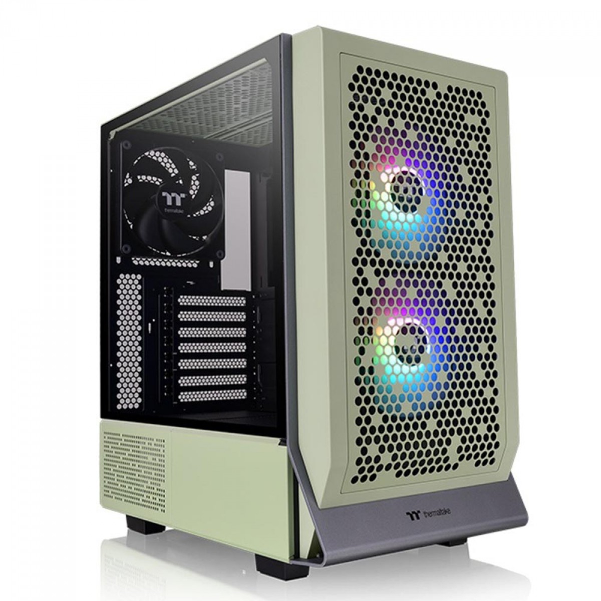 Gabinete Gamer Thermaltake Ceres 300 TG ARGB Matcha Green, Mid Tower, Vidro Temperado, E-ATX, Sem Fonte, Com 3 Fans, CA-1Y2-00MEWN-00