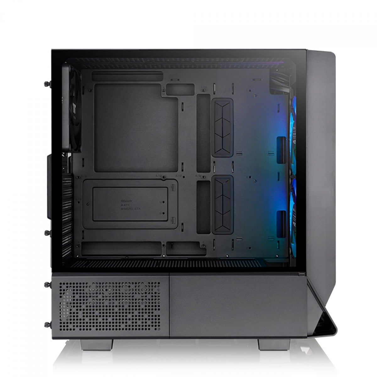 Gabinete Gamer Thermaltake Ceres 330 TG ARGB, Mid Tower, Vidro Temperado, E-ATX, Black, Sem Fonte, Com 3 Fans, CA-1Y2-00M1WN-01