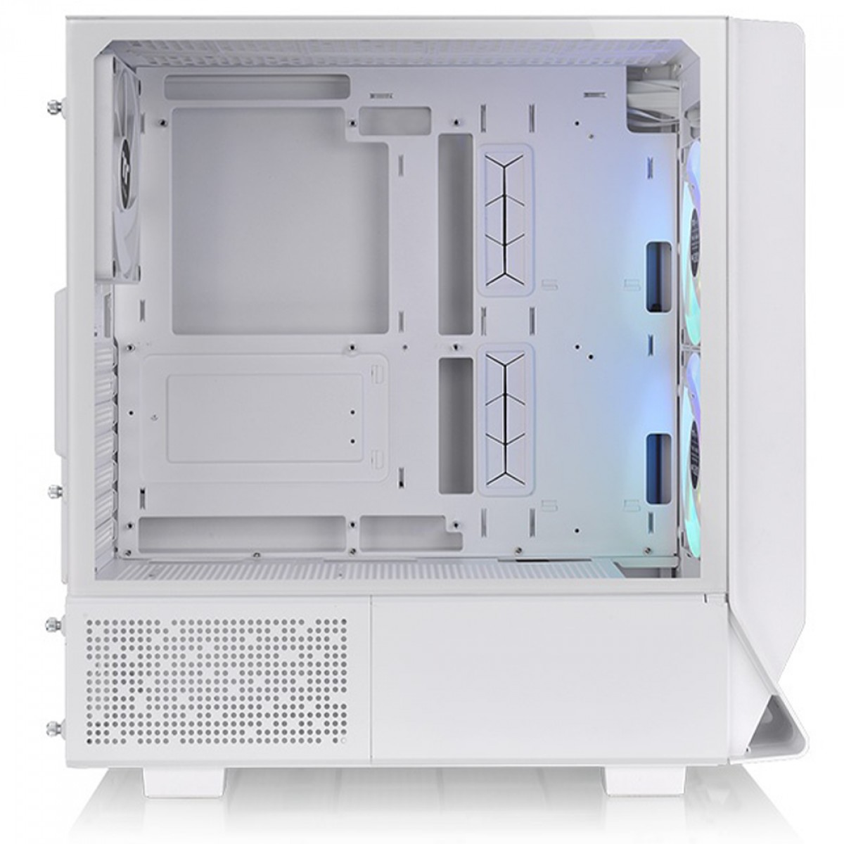 Gabinete Gamer Thermaltake Ceres 330 TG ARGB Snow, Mid Tower, E-ATX, Sem Fonte, Com 3 Fans, Branco, CA-1Y2-00M6WN-01