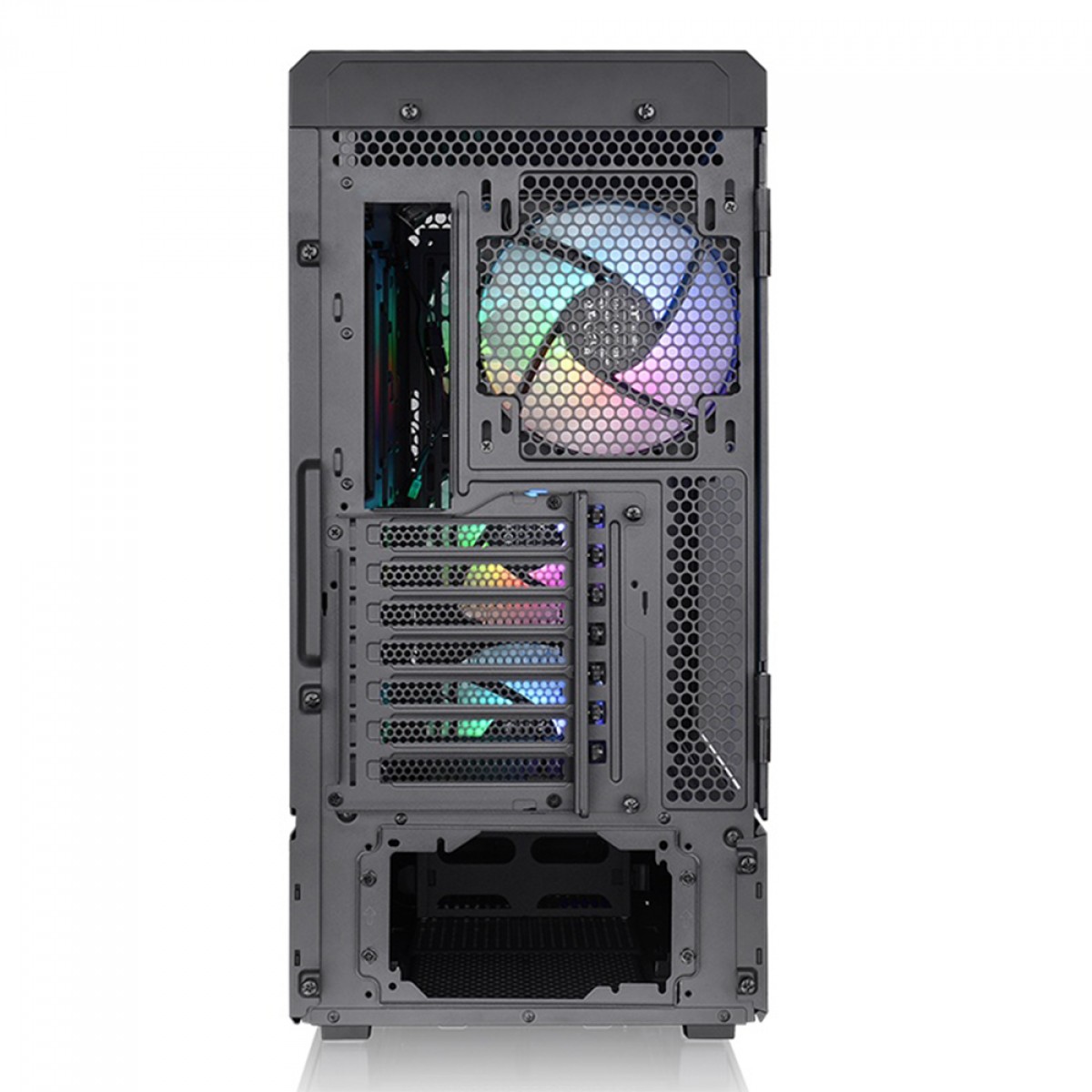 Gabinete Gamer Thermaltake Ceres 500 TG, ARGB, Mid Tower, Vidro Temperado, E-ATX, Black, Sem Fonte, Com 4 Fans, CA-1X5-00M1WN-00