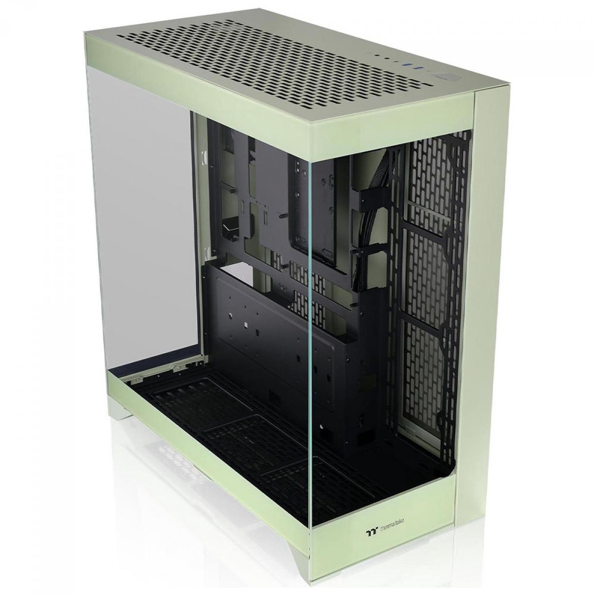 Gabinete Gamer Thermaltake CTE E550 TG Matcha Green, Mid Tower, Vidro Temperado, E-ATX, Sem Fonte, Sem Fans, Verde, CA-1Z8-00MEWN-00