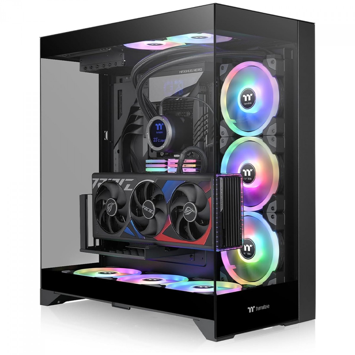 Gabinete Gamer Thermaltake CTE E550 TG, Mid Tower, Vidro Temperado, E-ATX, Sem Fonte, Sem Fans, Preto, CA-1Z8-00M1WN-00