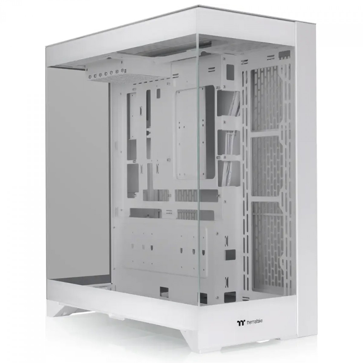 Gabinete Gamer Thermaltake CTE E550 TG Snow, Mid Tower, Vidro Temperado, E-ATX, Sem Fonte, Sem Fans, Branco, CA-1Z8-00M6WN-00