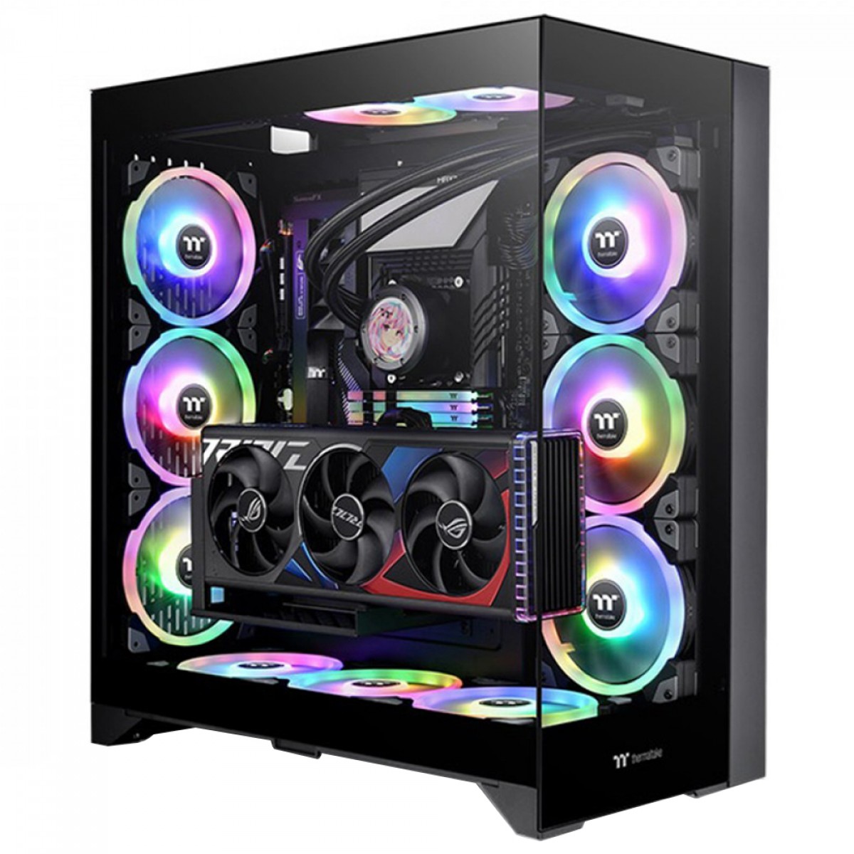 Gabinete Gamer Thermaltake CTE E600 MX, Mid Tower, Vidro Temperado, E-ATX, Sem Fonte, Sem Fans, Black, CA-1Y3-00M1WN-00
