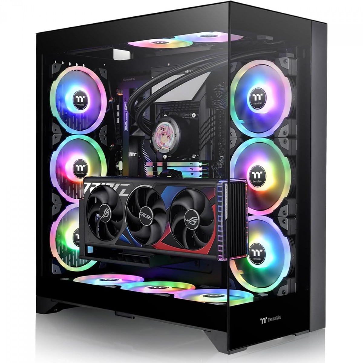 Gabinete Gamer Thermaltake CTE E660 MX, Mid Tower, Vidro Temperado, E-ATX, Sem Fonte, Sem Fans, Preto, CA-1Y3-00M1WN-01