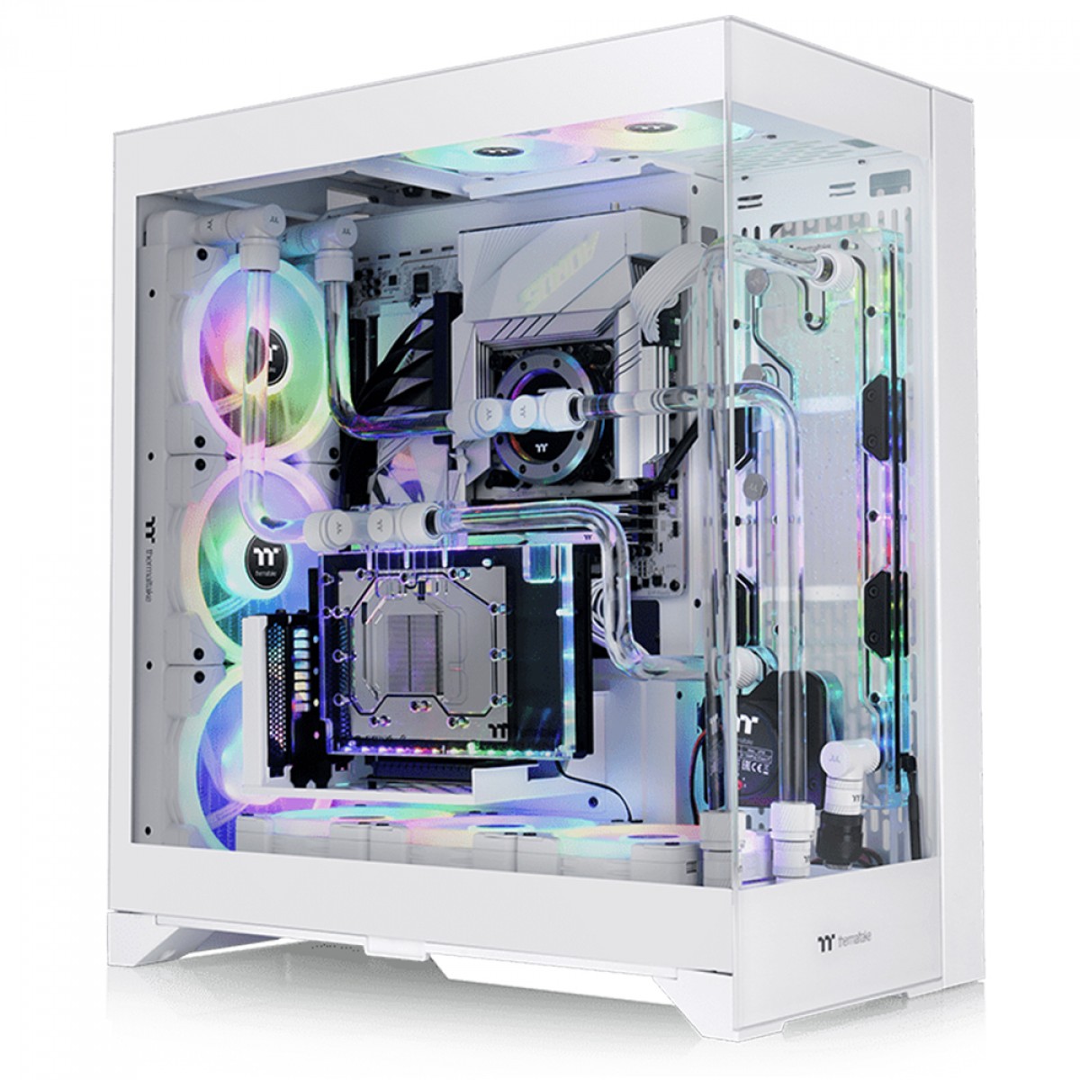 Gabinete Gamer Thermaltake CTE E660 MX Snow, Mid Tower, Vidro Temperado, E-ATX, Sem Fonte, Sem Fans, Branco, CA-1Y3-00M6WN-01
