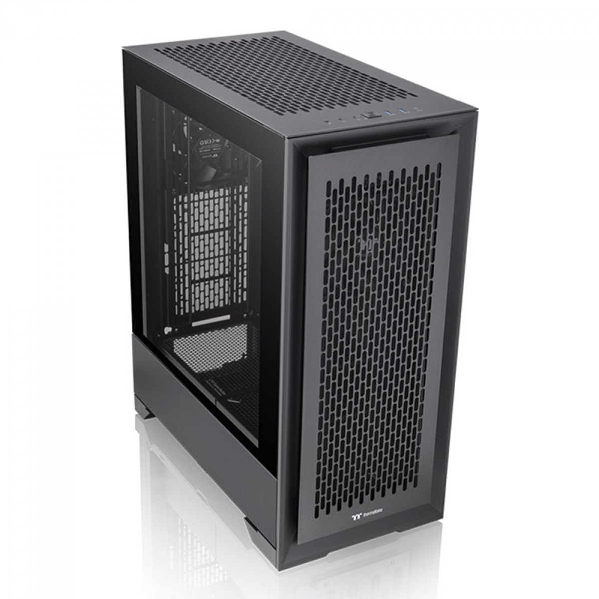 Gabinete Gamer Thermaltake CTE T500 Air Preto, Full Tower, Vidro Temperado, E-ATX, Sem Fonte, Com 3 Fans, CA-1X8-00F1WN-00