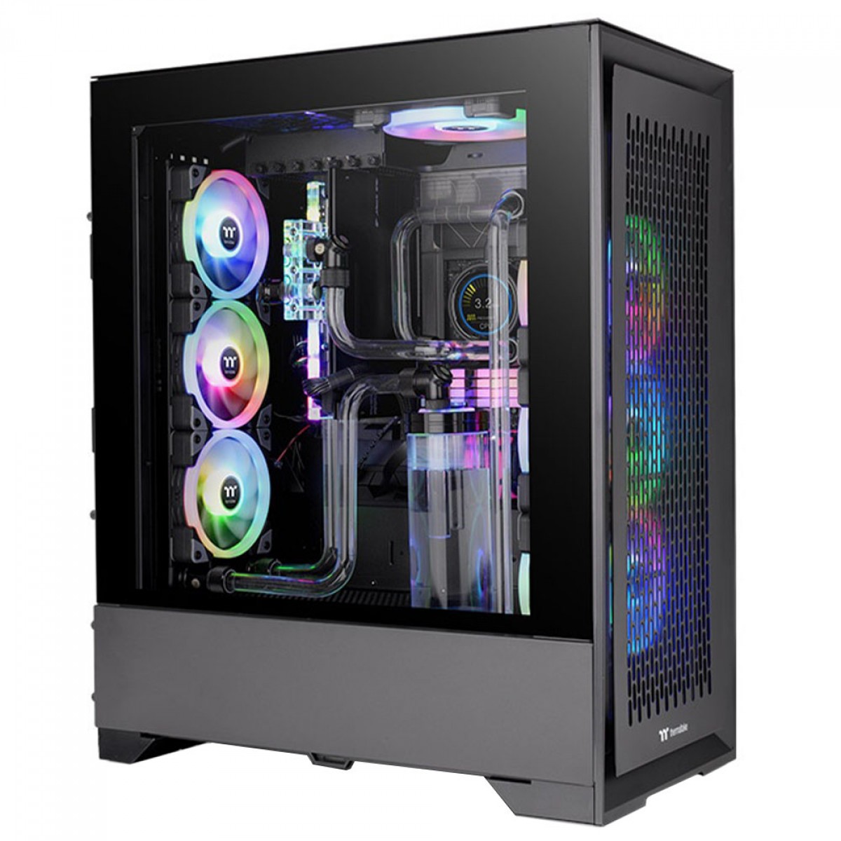 Gabinete Gamer Thermaltake CTE T500 Air Preto, Full Tower, Vidro Temperado, E-ATX, Sem Fonte, Com 3 Fans, CA-1X8-00F1WN-00