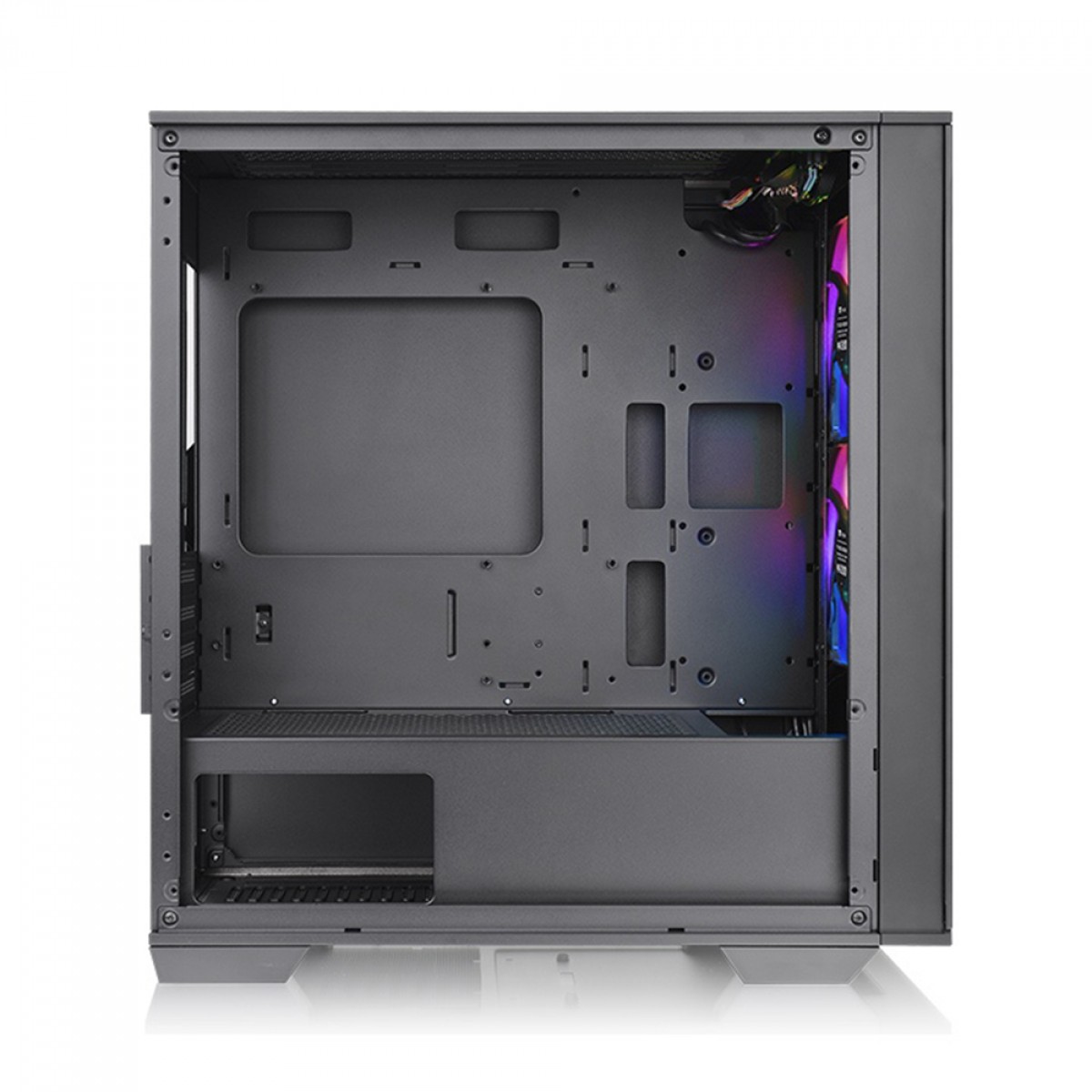 Gabinete Gamer Thermaltake Divider 170 TG ARGB, Mid Tower, Vidro Temperado, Black, M-ATX, Sem fonte, Com 2 Fans, CA-1S4-00S1WN-00
