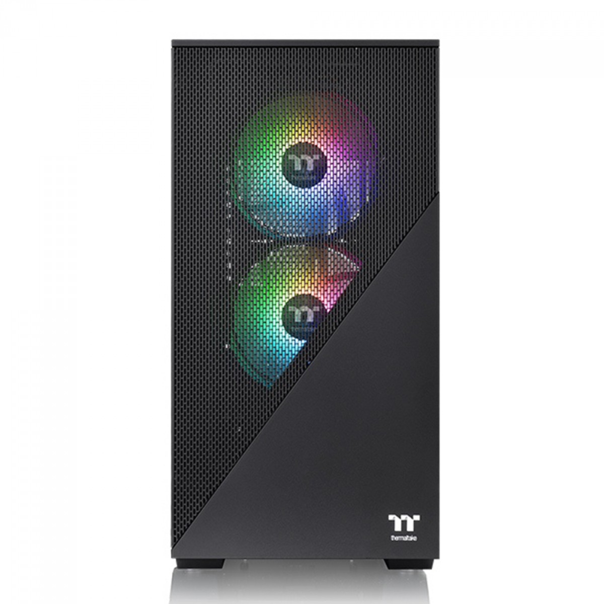 Gabinete Gamer Thermaltake Divider 170 TG ARGB, Mid Tower, Vidro Temperado, Black, M-ATX, Sem fonte, Com 2 Fans, CA-1S4-00S1WN-00