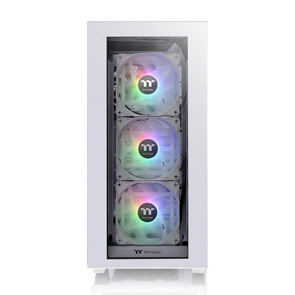 Gabinete Gamer Thermaltake Divider 300 TG Snow ARGB, Mid Tower, Vidro Temperado, ATX, Sem Fonte, Com 3 Fans, CA-1S2-00M6WN-01