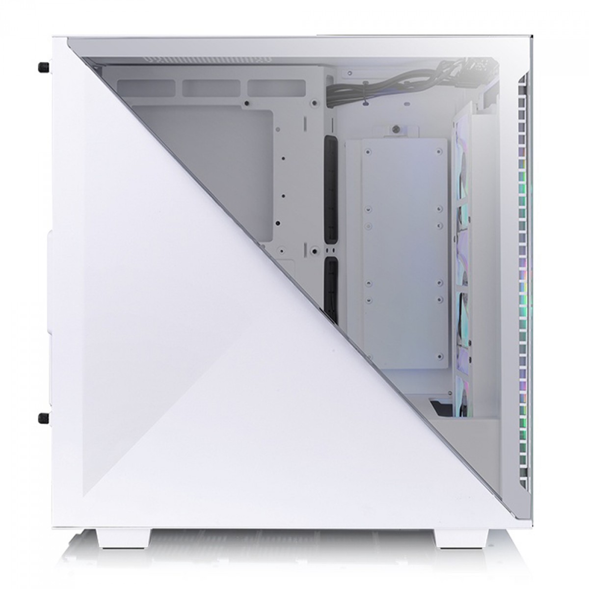 Gabinete Gamer Thermaltake Divider 300 TG Snow ARGB, Mid Tower, Vidro Temperado, ATX, Sem Fonte, Com 3 Fans, CA-1S2-00M6WN-01