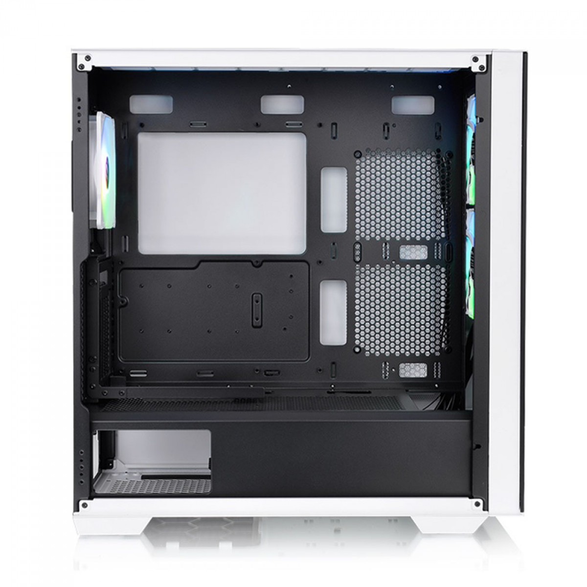 Gabinete Gamer Thermaltake Divider 370 TG ARGB, Snow, Mid Tower, Vidro Temperado, E-ATX, Sem Fonte, Com 3 Fans, CA-1S4-00M6WN-00