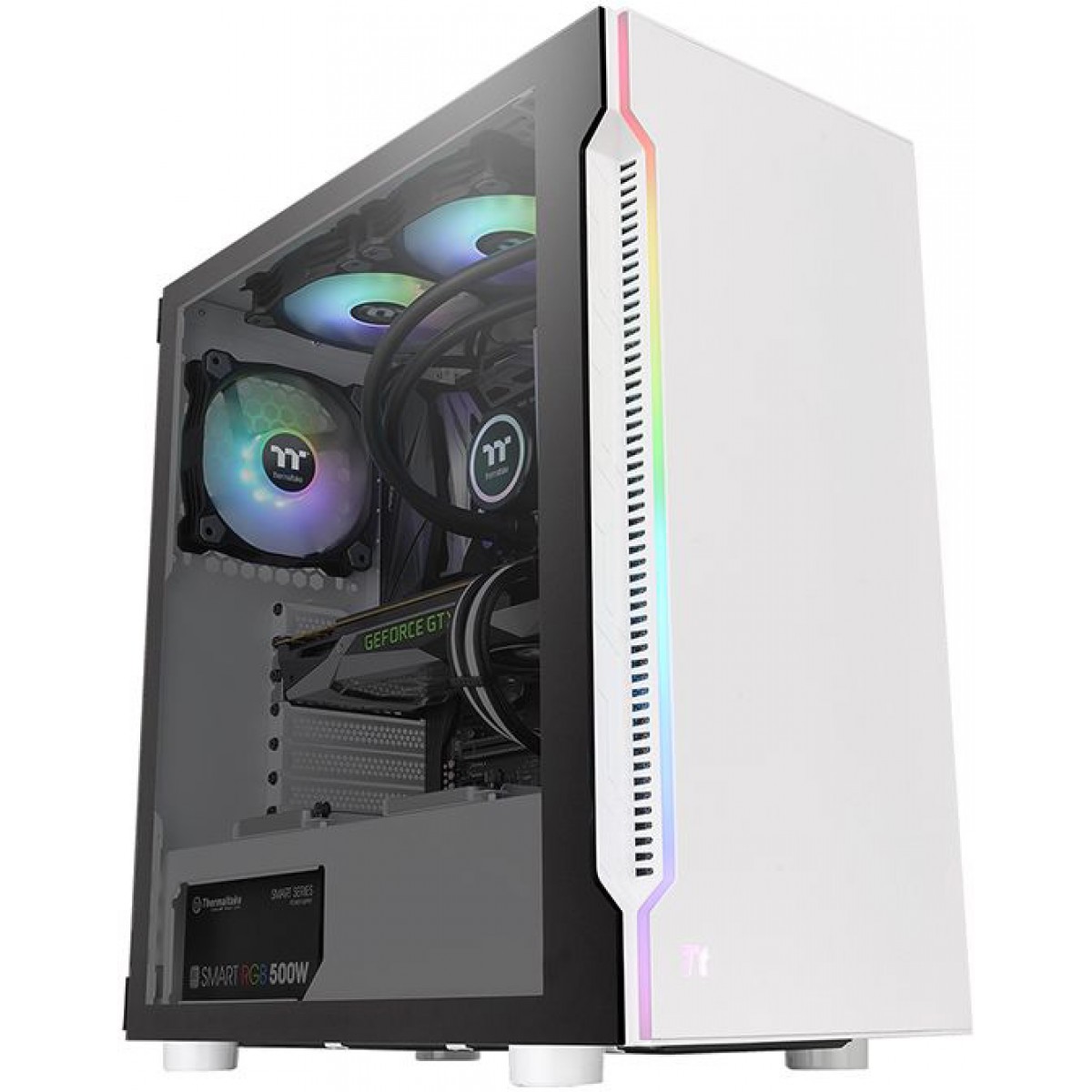 Gabinete Gamer Thermaltake H200 TG Snow RGB, Mid Tower, Vidro Temperado, White, Sem Fonte, CA-1M3-00M6WN-00