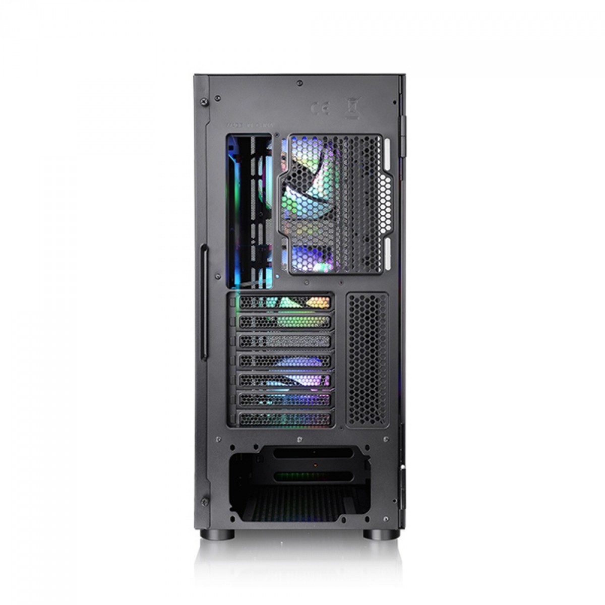 Gabinete Gamer Thermaltake H570 TG ARGB, Mid Tower, Vidro Temperado, Black, E-ATX, Sem Fonte, Com 3 Fans, CA-1T9-00M1WN-01