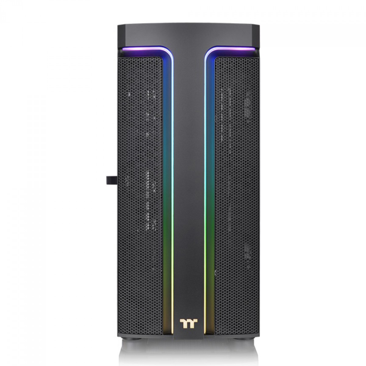 Gabinete Gamer Thermaltake H590 TG ARGB, Mid Tower, Vidro Temperado, Black, E-ATX, Sem Fonte, Com 2 Fans, CA-1X4-00M1WN-00