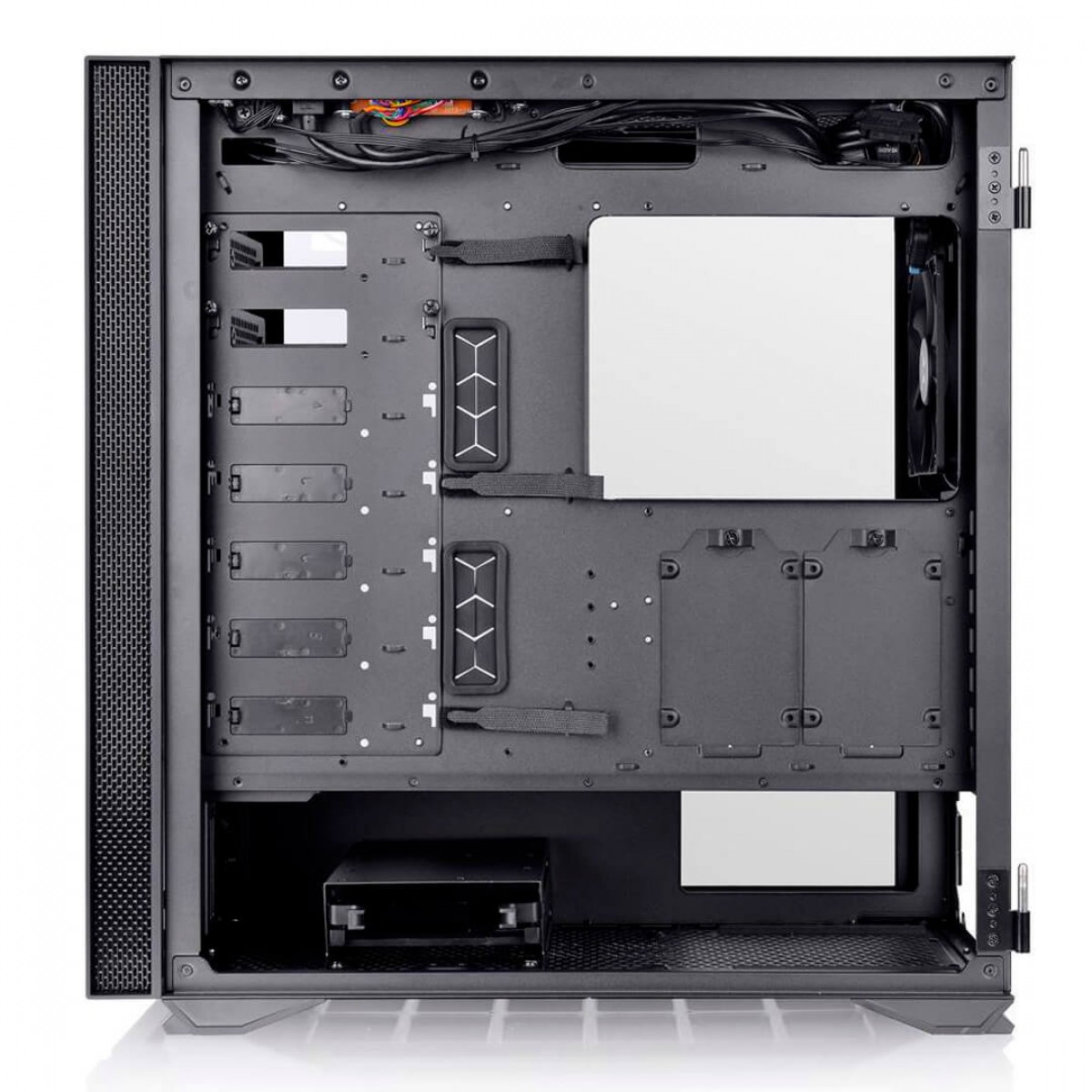 Gabinete Gamer Thermaltake H700 TG, Mid Tower, RGB, Vidro Temperado, E-ATX, Black, Sem Fonte, Com 2 Fans, CA-1Y1-00M1WN-00