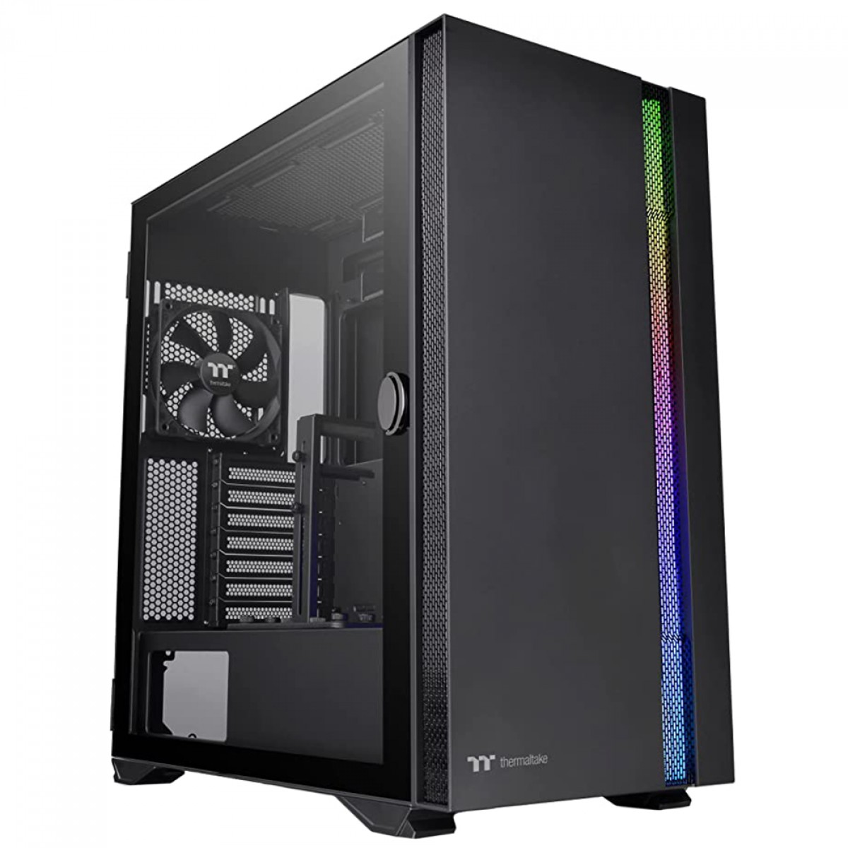 Gabinete Gamer Thermaltake H700 TG, Mid Tower, RGB, Vidro Temperado, E-ATX, Black, Sem Fonte, Com 2 Fans, CA-1Y1-00M1WN-00